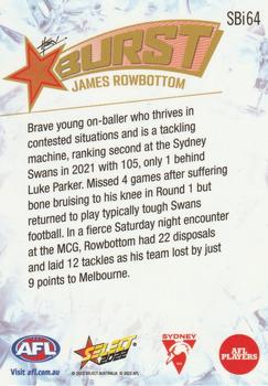 2022 Select AFL Footy Stars - Starburst Caricature - Ice #SBi64 James Rowbottom Back